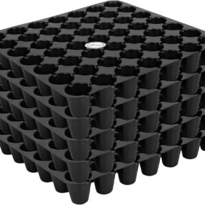 Black 49 Holes 7X7 Cell Germination Tray For Seedlings Set Of 5