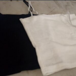 Sleeveless Casual Undershirt For Women Black And White Pack Of 2