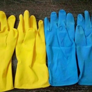 Deccan Household Gloves Size 9 Yellow And Blue Pack Of 2