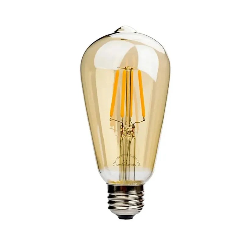 St64 Led Amber Glass Filament Bulb