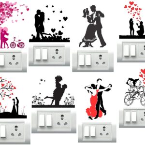Couple Switch Board Wall Stickers For Living Room