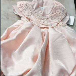 Hopscotch Kids Girls Peach Bow Applique Party Dress Size 12 Yrs