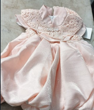 Hopscotch Kids Girls Peach Bow Applique Party Dress Size 12 Yrs