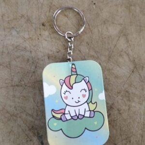 Kd Collections Kd5763 Pcs Unicorn Tin Storage Box Keychain