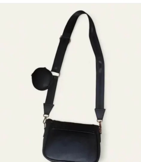 Black Crossbody With Coin Purse For Women