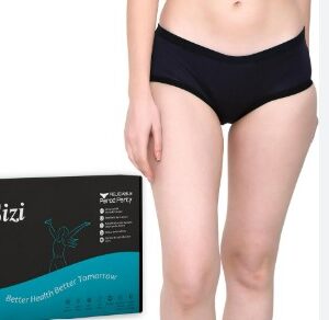 Sizi Women Heavy Period Panty Hipster Leak Proof Underwear In Black Size M