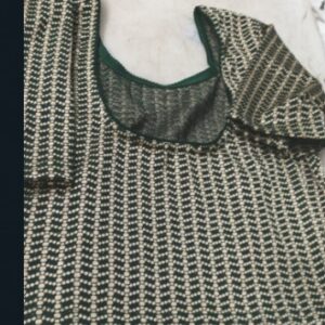 Green Printed Blouse For Women Size M