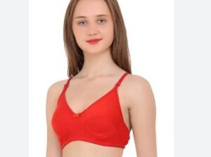 Red Non Padded Bra For Women Size 28