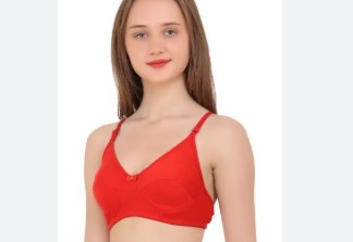Red Non Padded Bra For Women Size 28