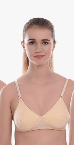 Cream Non Padded Bra For Women Size 28