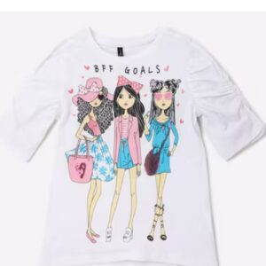 Rio Girls Graphic Print Crew Neck T Shirt Size 11 To 12 Yrs
