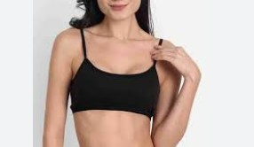 Black Sports Non Padded Bra For Women Size 28