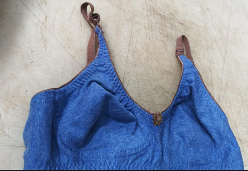 Blue Non Padded Bra For Women Size 28