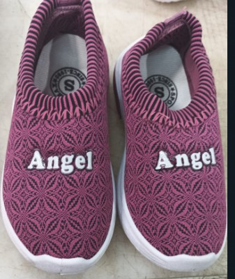 Kids Purple Printed Soft And Comfortable Belly Shoes For Girls Size 11