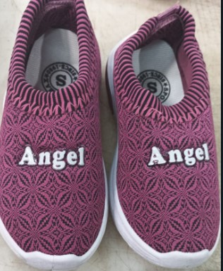 Kids Purple Printed Soft And Comfortable Belly Shoes For Girls Size 1