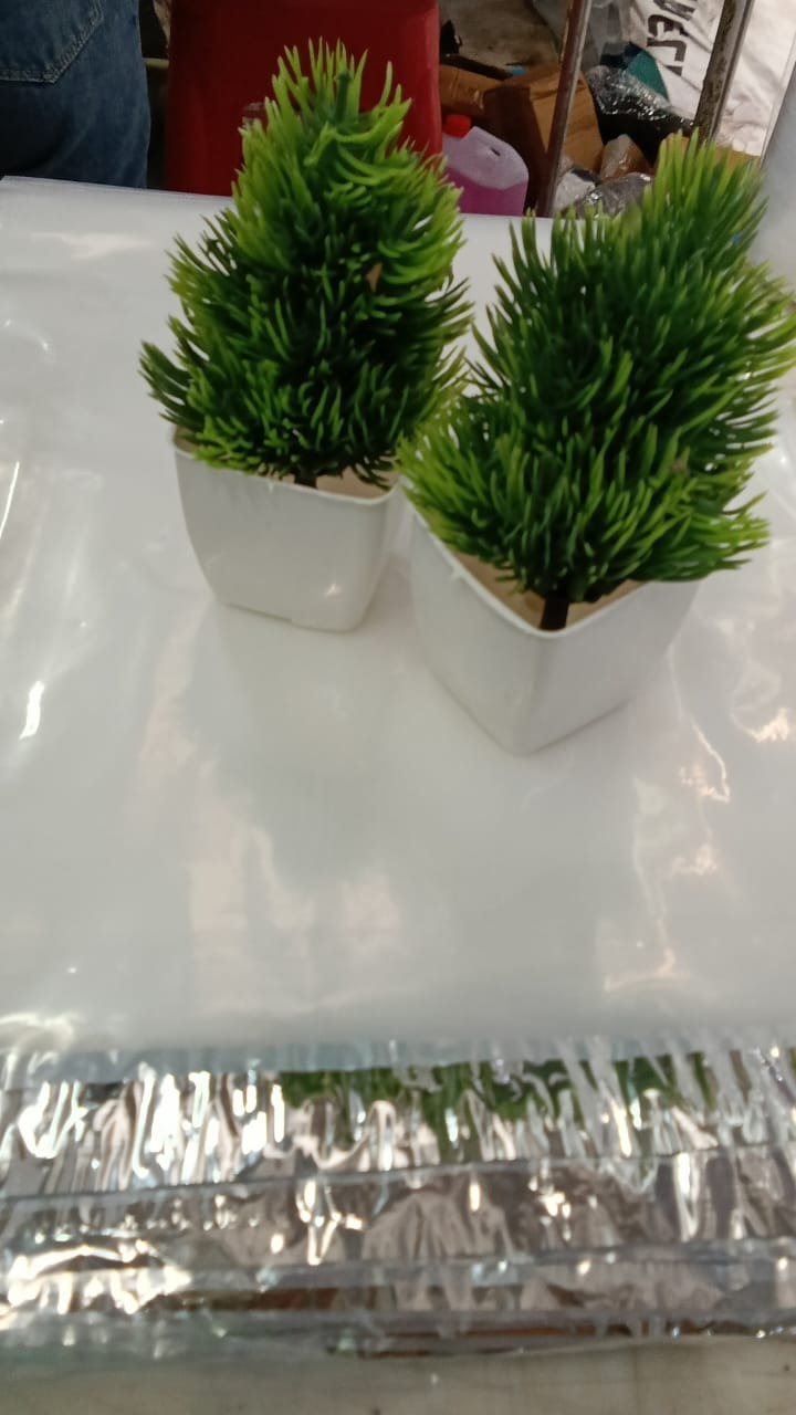 Artificial Plant With Pot Set Of 2