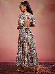 AND Stained Glass Viscose Maxi Dress size 12 chest 86cm