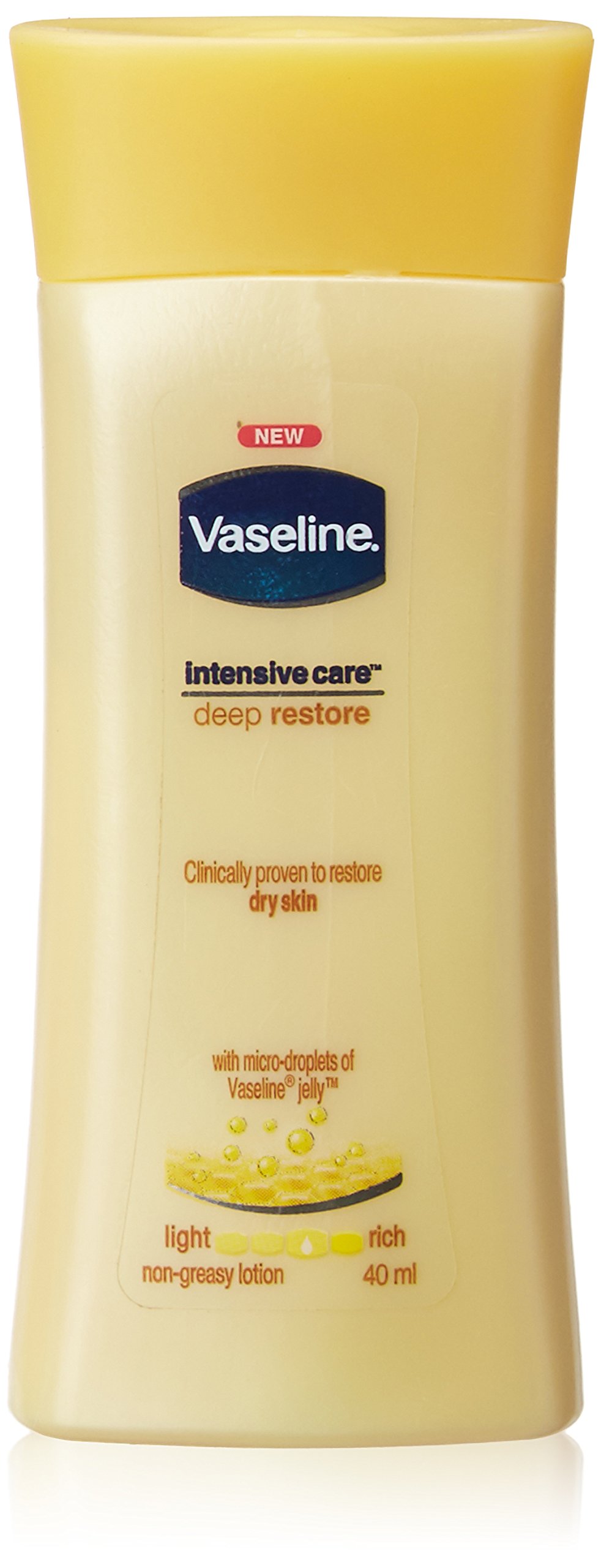 Vaseline Intensive Care Deep Restore Body Lotion Dry Skin With Micro Droplets of Vaseline Jelly 40 ml