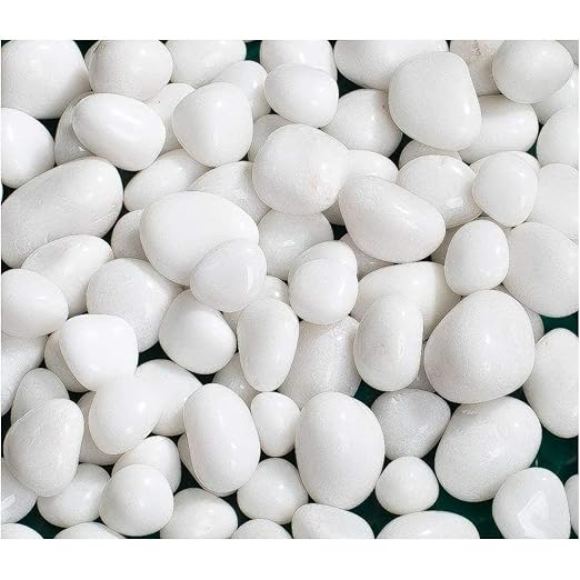 Trust Polished White Pebbles Shiny Stones 1Kg