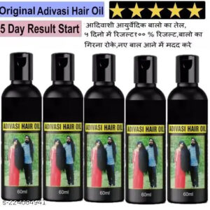 Adivasi Vishvambhari Hair Oil Original Herbal Hair Oil for Hair Growth Hair Fall Control for Women and Men 60 ml pack of 5