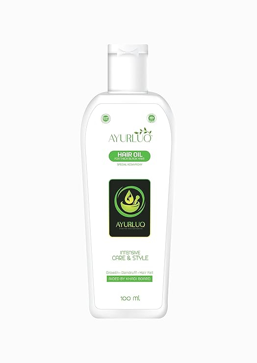Ayurluq Hair Oil For Care Control Hair Fall Pure Herbal Oil Solution For Dandruff Promote Growth 100Ml Clear