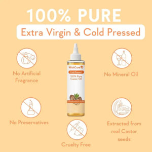 Wishcare Cold Pressed 100 Pure Castor Oil 200Ml