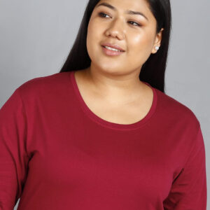Young Trendz women t shirt maroon colour size XL
