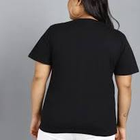 Young Trendz women black colour t shirt size XL