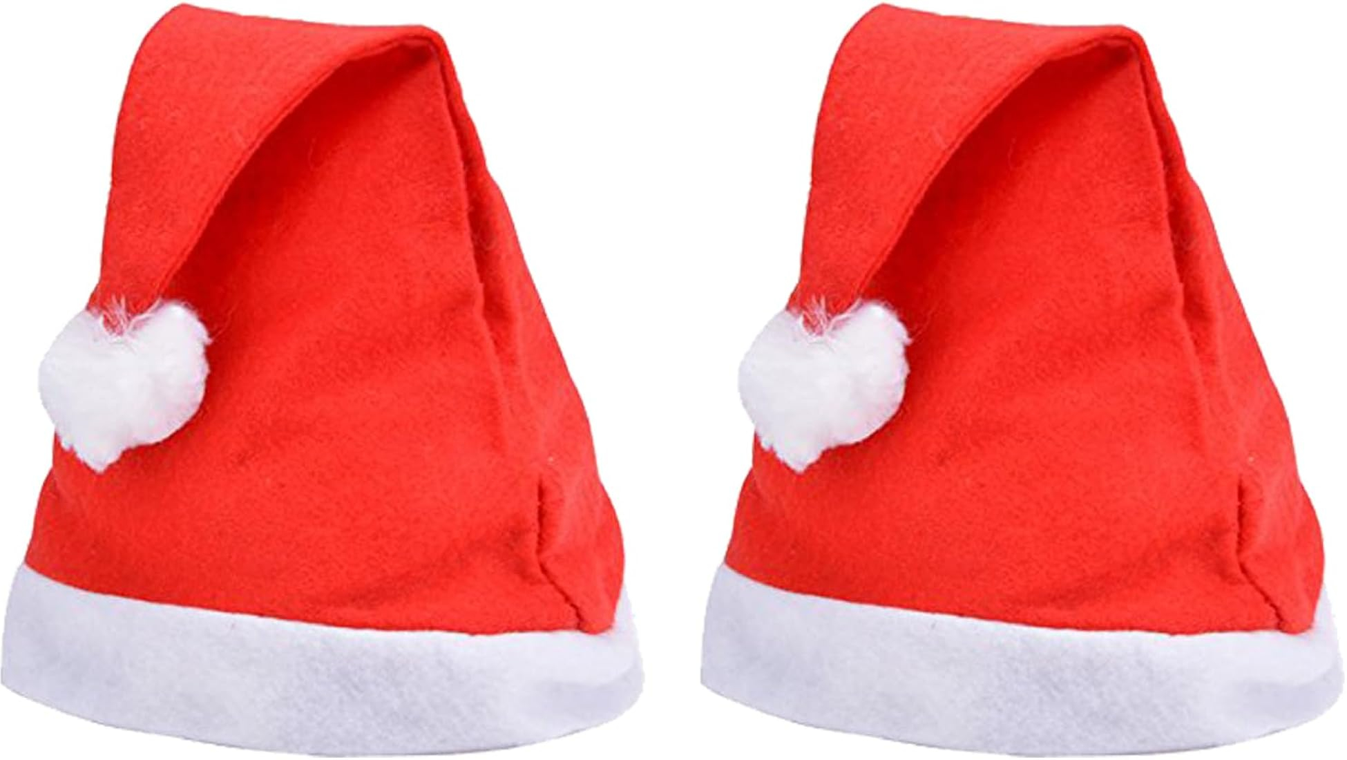 Private Label Sesonby Set Of 2 Christmas Caps Santa Caps X Mass Caps Santa Claus Hat Merry Christmas Party Cap Hat for Christmas Xmas Party Santa Hat Red and White Cap for Santa Claus Costume
