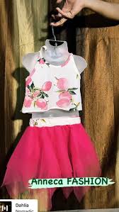 Private Label Kids Girls Latest New Top Clothing Sets white and pink Clour Size 18