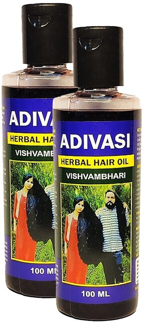 Adivasi Vishvambhari herbal hair oil 100ml pack of 2