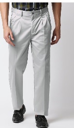 Basics Men Grey Trousers Grey Colour 38 Size