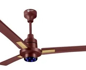 Orient electric tome plus 5 star 1200 mm 3 blade ceiling fan bldc motor with remote brown pack of 1