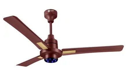 Orient electric tome plus 5 star 1200 mm 3 blade ceiling fan bldc motor with remote brown pack of 1