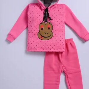 Girls Sweater With Hoody And Sweatpant  For Kids Winterwear