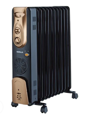 Havells Ofr 13Fin 2900 Watts Ptc Room Heater with Fan Black Oil Filled Radiator