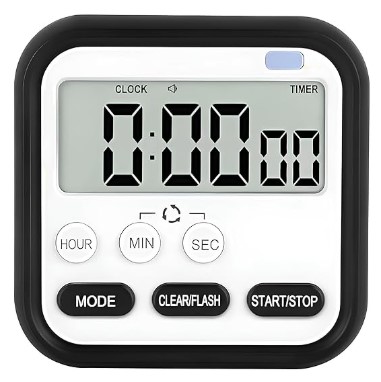 Private Label Digital Kitchen Timer Stopwatch Calculator Black 24 Hours