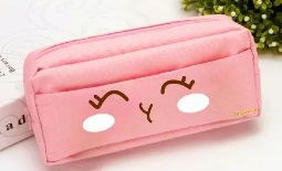 Private Label Cartoon Multifunctional Stationery Bag Pink Colour