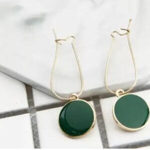 Korean gold plated Stone Stud Earrings for Women