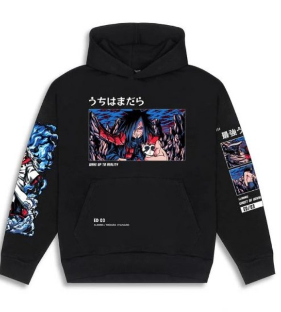 Private Label Madara Uchiha Hoodie  Black Size XL