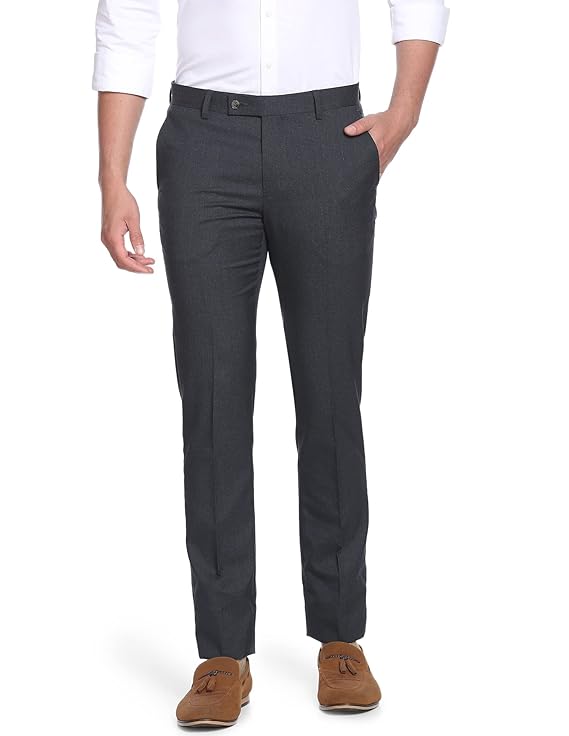 Arrow Men Regular Fit Pants 98 to 91cm Black