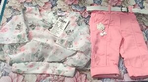 Sweet Love Girls Top And Pant Multicolour 6 To 12 M