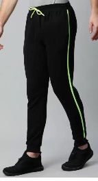 Roxtar Men Striped Black Track Pants Navy Size M