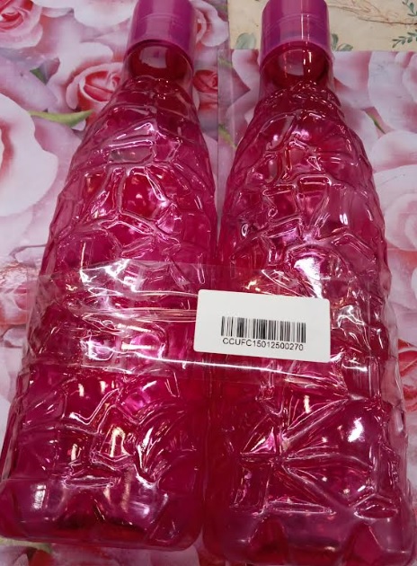 Zig Zag pattern plastic water bottle set 1L Pack Of 2