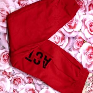Track Pant For Boys And Girls Colour Red Size M
