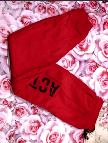 Track Pant For Boys And Girls Colour Red Size M