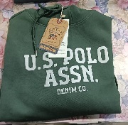 U S POLO ASSAN Denim Co Mens Hoodie Green Colour M Size