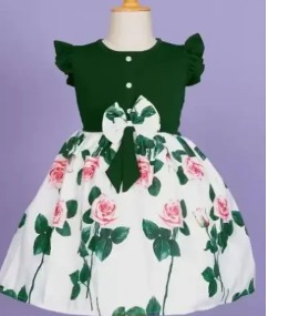 short sleeve baby girls frock dress