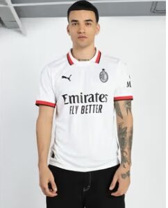 Puma Acm Away Replica Men White Jersey Polo T Shirt Xl