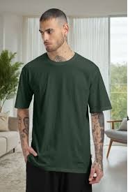 VEIRDO Olive Green Pure Cotton Tshirt S Size